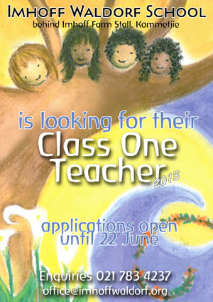 Class 1 teacher ad - Imhoff Waldorf School